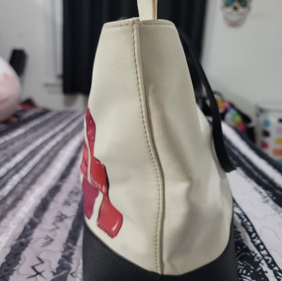 Kate Spade Hot Sauce Coated Canvas Tote, Good Used Condition - Picture 5 of 16